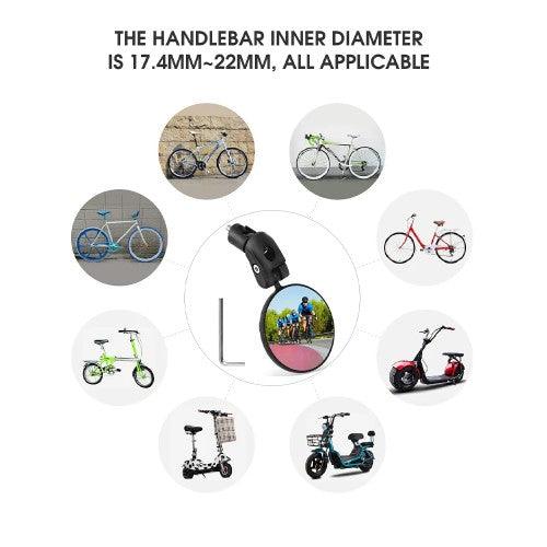 SGODDE 2 PCS Bicycle Rear View Mirrors, Adjustable Handlebar Mounted Plastic Convex Mirror - Toytexx SGODDE 2 PCS Bicycle Rear View Mirrors, Adjustable Handlebar Mounted Plastic Convex Mirror - Toytexx